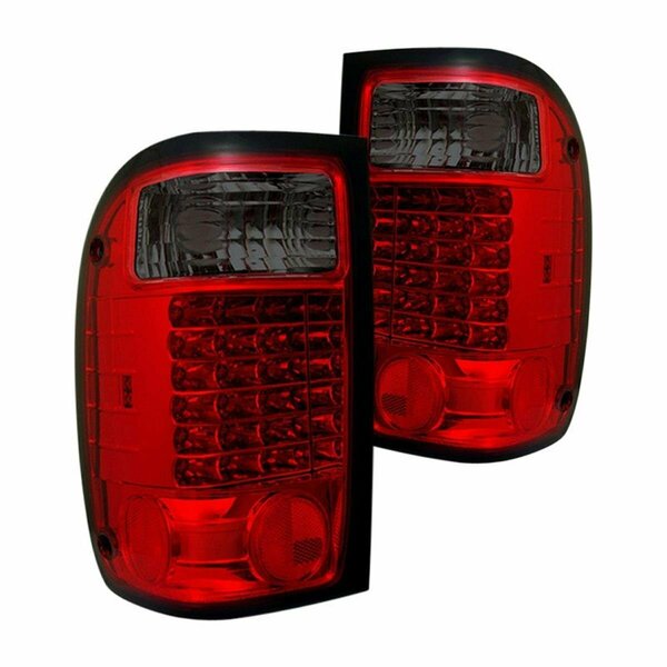 Laptopdigitalme LED Tail Lights for 2001-2005 Ford Ranger - Red Smoke LA3881213